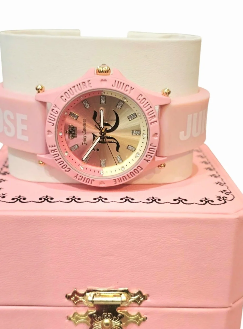 Juicy Couture Choose‎ Juicy Logo Accent Ombre Face Silicone Band Watch